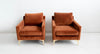 Rust Velvet Armchair
