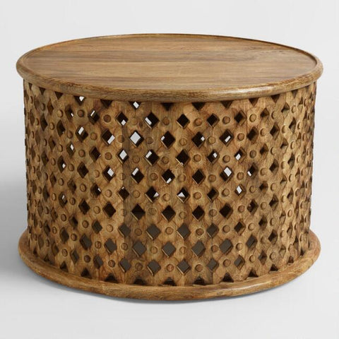 Tribal Carved Coffee Table Rental