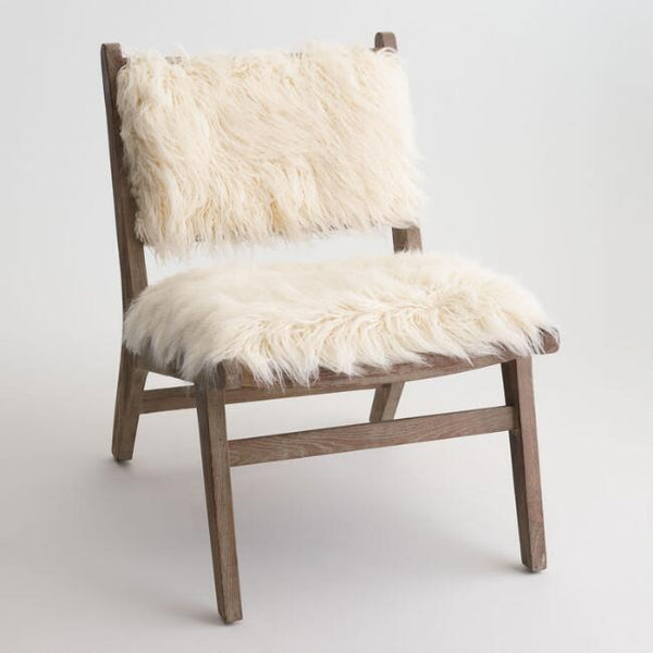 Ivory Faux Sheepskin Chair Rental Hood River Riverhood Rentals