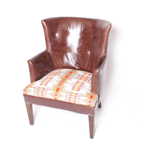 Pendleton Brown Leather Chair Rental