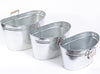 Small Oval Galvanized Tubs with Wooden Handles Rental