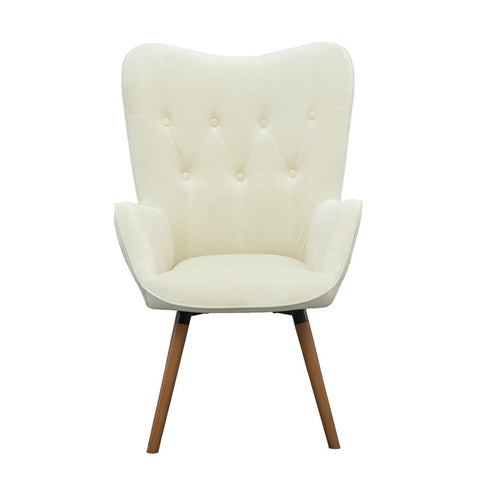 Ivory Velvet Armchair Rental