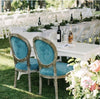 Peacock Blue Velvet Chairs Rental