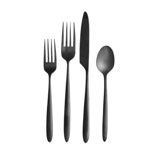 Brushed Black Flatware