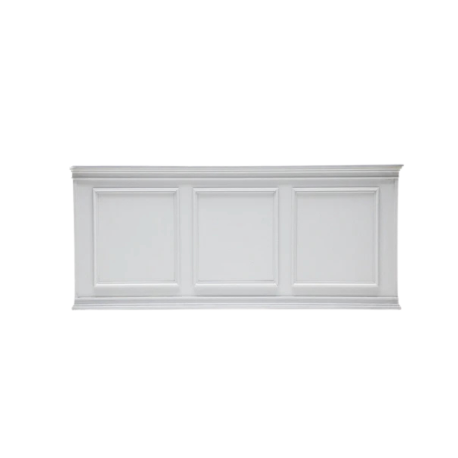 6' White Wooden Bar - Three Panel