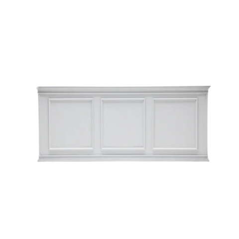 6' White Wooden Bar - Three Panel