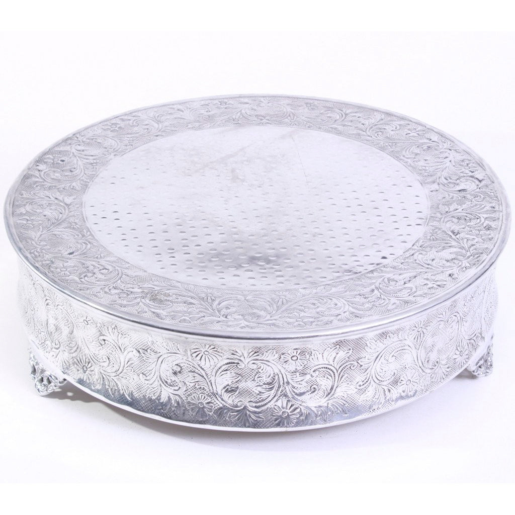 Silver Food Riser Cake Stand - Silver Riser Rental | Hood River | Riverhood Rentals